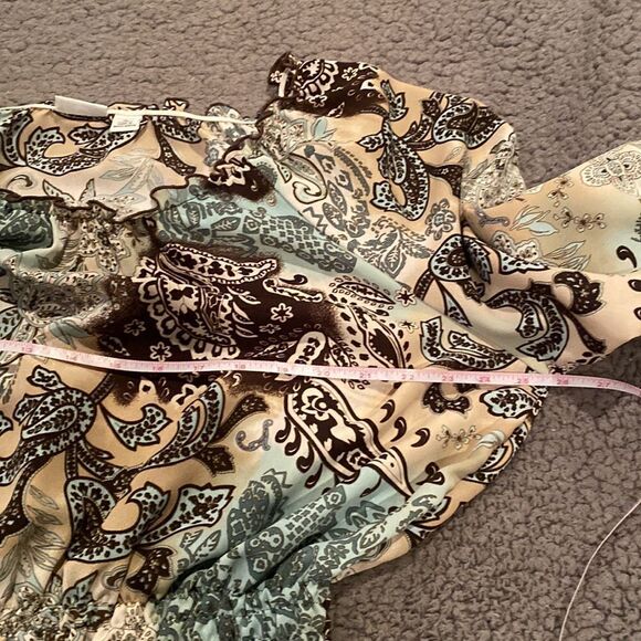 Cato Bell Sleeve Paisley Top Size XL long Sleeve - Picture 10 of 11